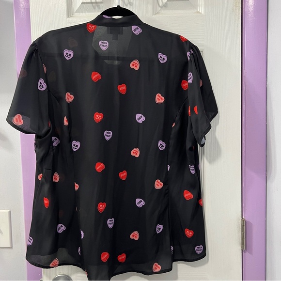 Unique Vintage Creepy Valentines/Halloween Blouse - Picture 8 of 8